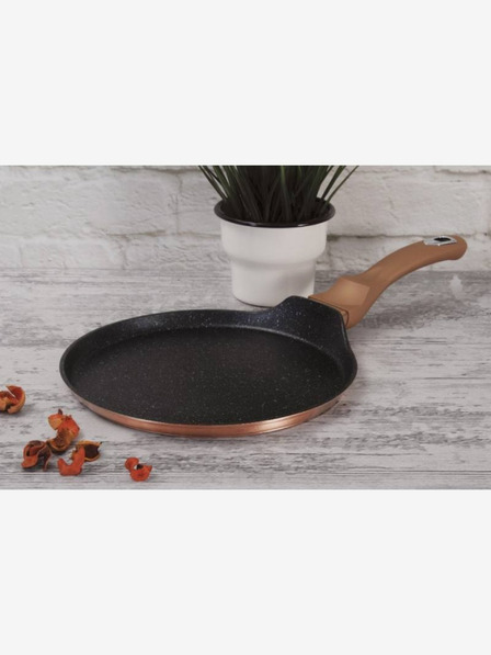 Berlingerhaus Pánev na palačinky s mramorovým povrchem 25 cm Rosegold Metallic Line BERLINGERHAUS