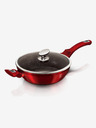Berlingerhaus Pánev hluboká s mramorovým povrchem a poklicí 28 cm Burgundy Metallic Line BERLINGERHAUS