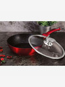 Berlingerhaus Pánev hluboká s mramorovým povrchem a poklicí 24 cm Burgundy Metallic Line BERLINGERHAUS