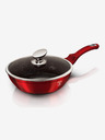 Berlingerhaus Pánev hluboká s mramorovým povrchem a poklicí 24 cm Burgundy Metallic Line BERLINGERHAUS