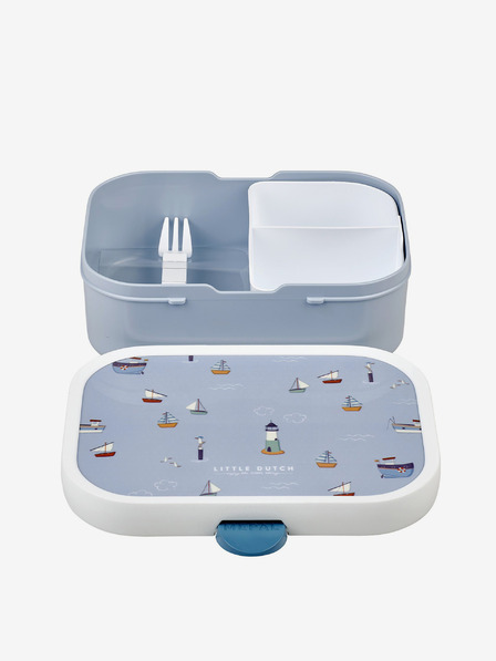 Mepal Světle modrý vzorovaný svačinový box pro děti Mepal Campus Sailors Bay