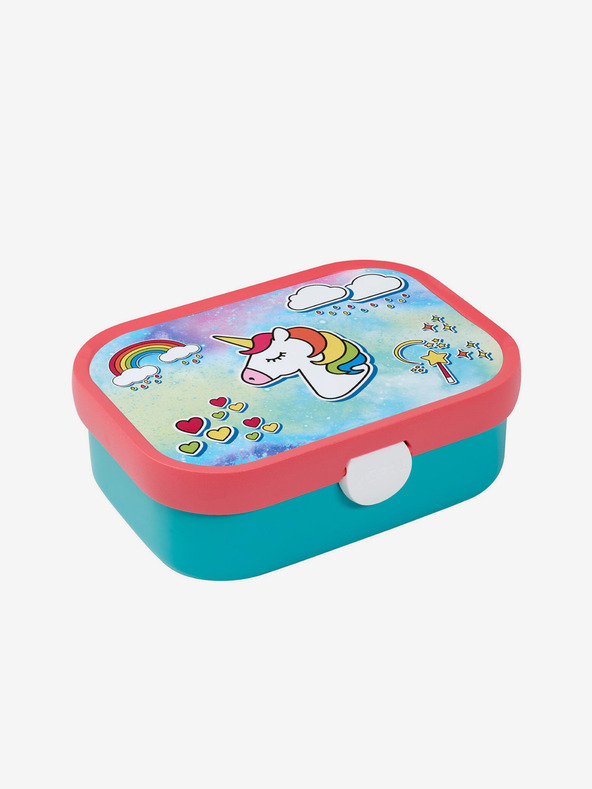 Mepal Růžovo-tyrkysový dětský svačinový box Mepal Campus Unicorn