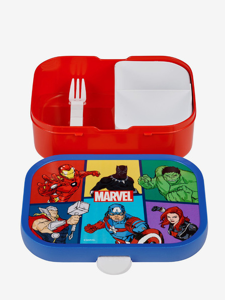 Mepal Modro-červený svačinový box pro děti Mepal Campus Avengers