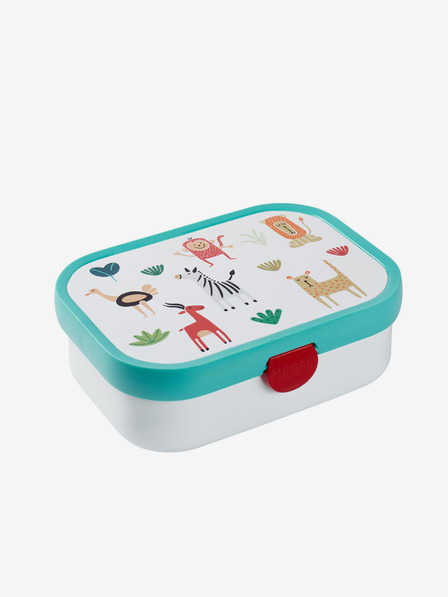 Mepal Tyrkysovo-bílý dětský svačinový box Mepal Campus Animal Friends
