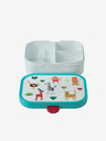 Mepal Tyrkysovo-bílý dětský svačinový box Mepal Campus Animal Friends