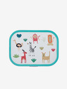 Mepal Tyrkysovo-bílý dětský svačinový box Mepal Campus Animal Friends
