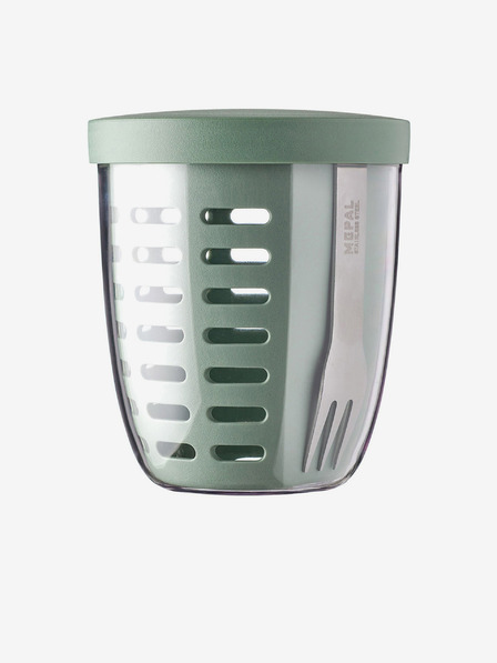 Mepal Světle zelený svačinový box se sítkem Mepal Ellipse (600 ml)