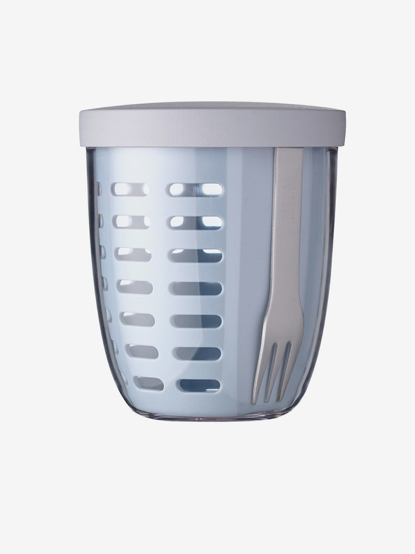 Mepal Světle modrý svačinový box se sítkem Mepal Ellipse (600 ml)