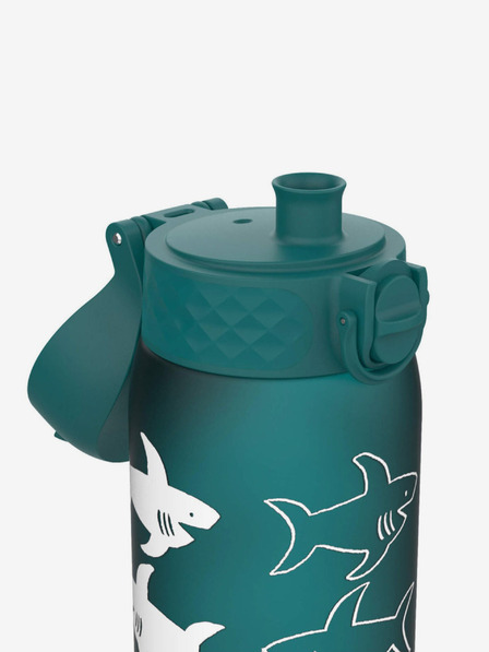 ION8 Petrolejová vzorovaná lahev Ion8 Leak Proof Shark (350 ml)