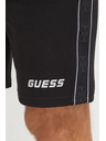 Guess Jeans Pánské černé kraťasy s postranním logem Guess jeans