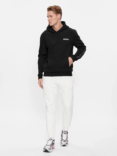 Guess Jeans Pánská černá mikina Guess Eco Mickey Quattro G Hoodie
