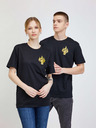 DOBRO Černé unisex tričko s potiskem DOBRO. pro Viki
