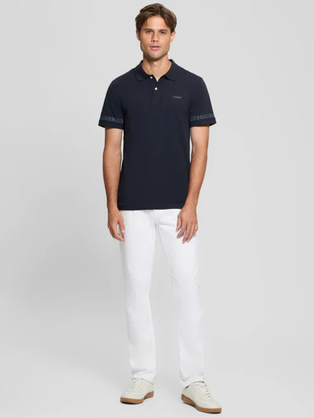Guess Jeans Pánské tmavě modré polo triko Nolan Guess jeans