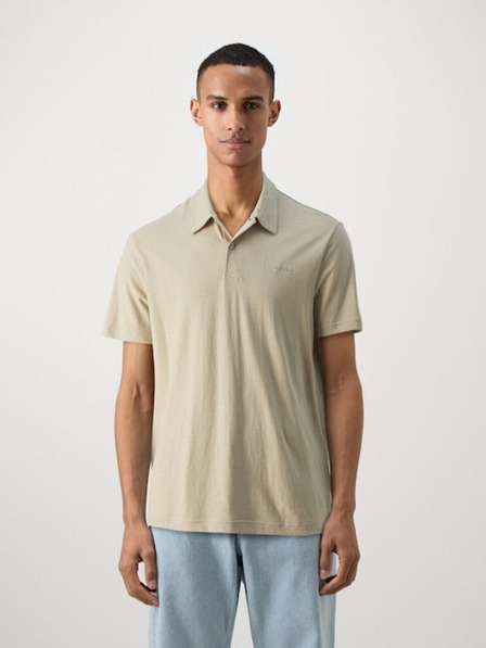 Guess Jeans Pánské béžové polo triko Guess Jeans Beige Blanco