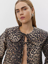 Sofie Schnoor Béžovo-hnědá dámská bunda s leopardím vzorem Sofie Schnoor