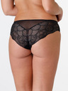 Wonderbra Černé dámské krajkové kalhotky Wonderbra GLAMOUR SHORTY