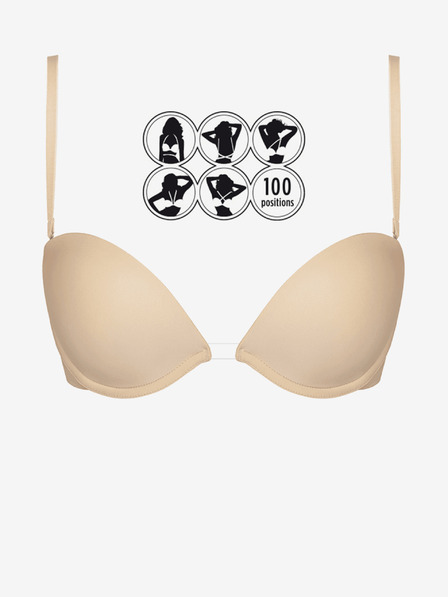 Wonderbra Tělová dámská víceúčelová push-up podprsenka Wonderbra MULTIWAY BRA