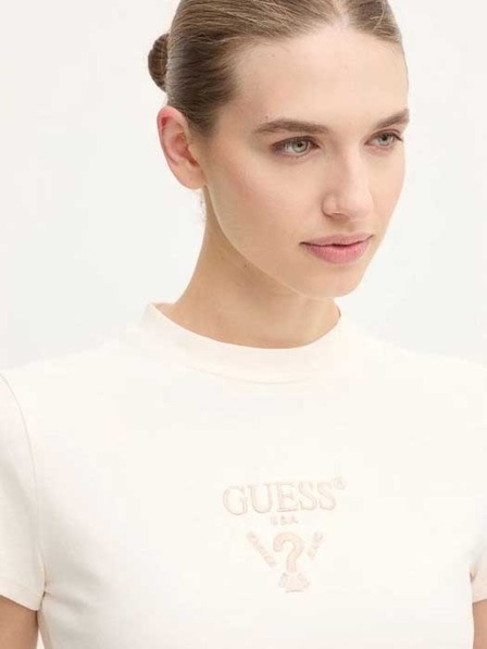 Guess Jeans Dámské bílé colette crop tričko Guess jeans