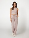 Guess Jeans Dámské růžové crop tílko z žebrovaného úpletu Guess jeans