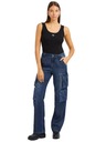 Guess Jeans Dámské černé tílko small triangle logo Guess jeans