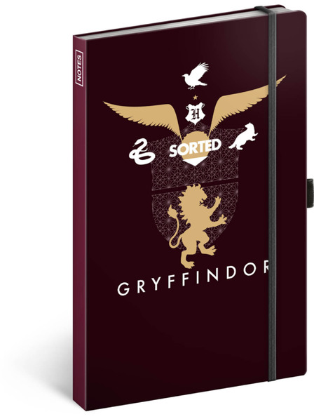 NOTIQUE NOTIQUE Notes Harry Potter – Gryffindor, linkovaný, 13 x 21 cm BAAGL