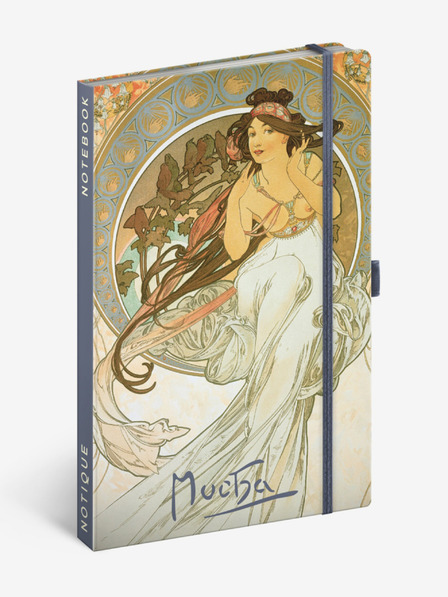 NOTIQUE NOTIQUE Notes Alfons Mucha – Hudba, linkovaný, 13 x 21 cm