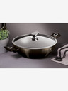 Berlingerhaus Wok pánev s poklicí s mramorovým povrchem 30 cm Shiny Black Edition BERLINGERHAUS