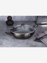 Berlingerhaus Wok pánev s poklicí s mramorovým povrchem 30 cm Shiny Black Edition BERLINGERHAUS