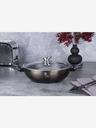 Berlingerhaus Wok pánev s poklicí s mramorovým povrchem 30 cm Shiny Black Edition BERLINGERHAUS