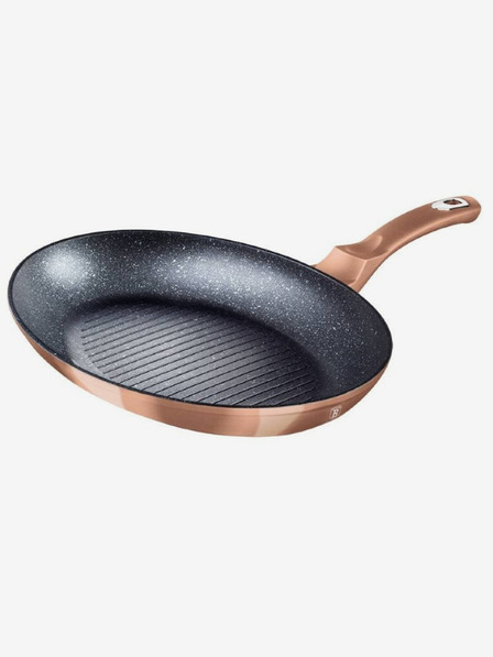 Berlingerhaus Pánev na ryby a steaky s mramorovým povrchem 35 cm Rosegold Metallic Line BERLINGERHAUS