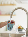 Mepal Růžový svačinový box se sítkem Mepal Ellipse 600 ml