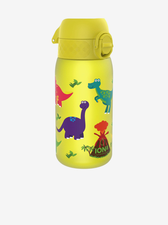 ION8 Žlutá vzorovaná lahev Ion8 Leak Proof Dinosaur (350 ml)