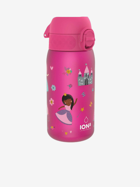 ION8 Růžová holčičí vzorovaná lahev Ion8 Leak Proof Princess 350 ml