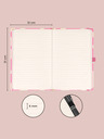 NOTIQUE NOTIQUE Notes Růžová, linkovaný, 13 x 21 cm