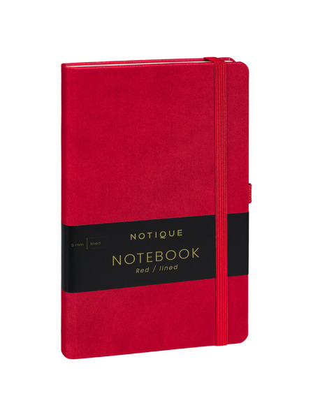 NOTIQUE NOTIQUE Notes Červený, linkovaný, 13 x 21 cm
