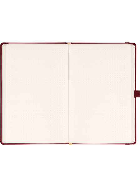 NOTIQUE NOTIQUE Notes Balacron, bordó, tečkovaný, 15 x 21 cm