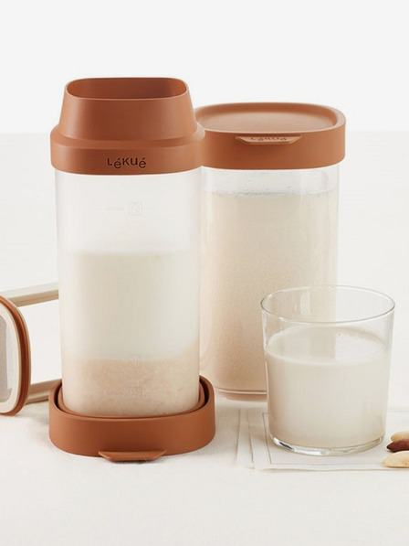 Lékué Sada na výrobu rostlinných nápojů v hnědé barvě Lékué (1000 ml)
