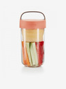 Lékué Růžový svačinový box Lékué Jar To Go (600 ml)
