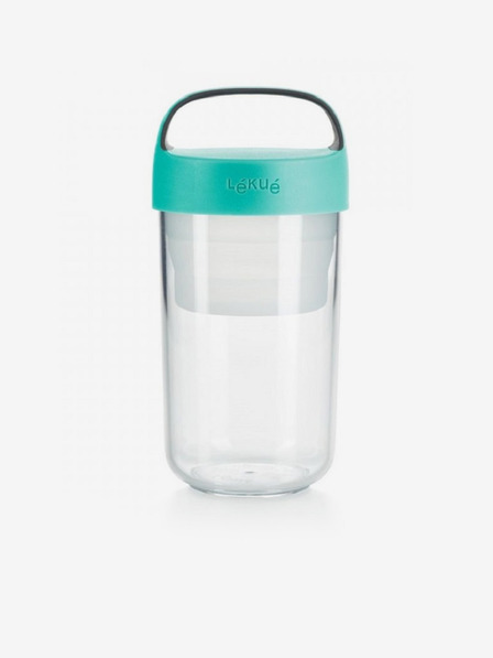 Lékué Tyrkysový svačinový box Lékué Jar To Go (600 ml)