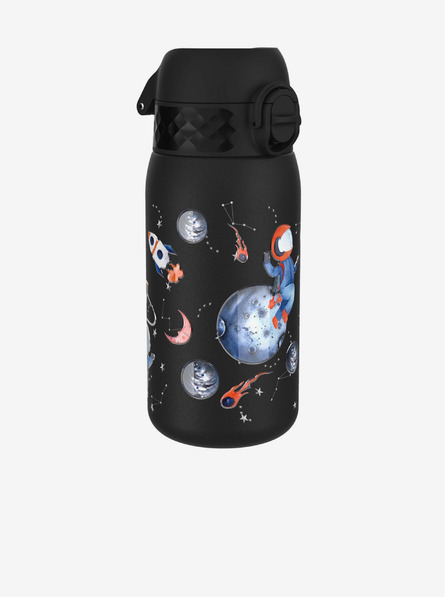 ION8 Černá vzorovaná nerezová lahev Ion8 Leak Proof Space (400 ml)