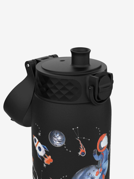 ION8 Černá vzorovaná nerezová lahev Ion8 Leak Proof Space (400 ml)