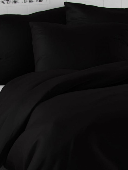 Kvalitex Saténové prodloužené povlečení LUXURY COLLECTION 140x220, 70x90cm černé