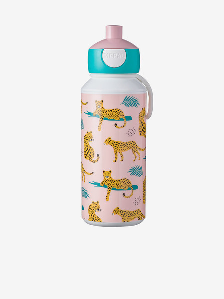 Mepal Tyrkysovo-růžová dětská lahev Mepal Campus Leopard 400 ml