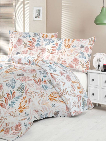 Kvalitex Saténové povlečení Luxury Collection 140x200, 70x90cm Coral garden Kvalitex