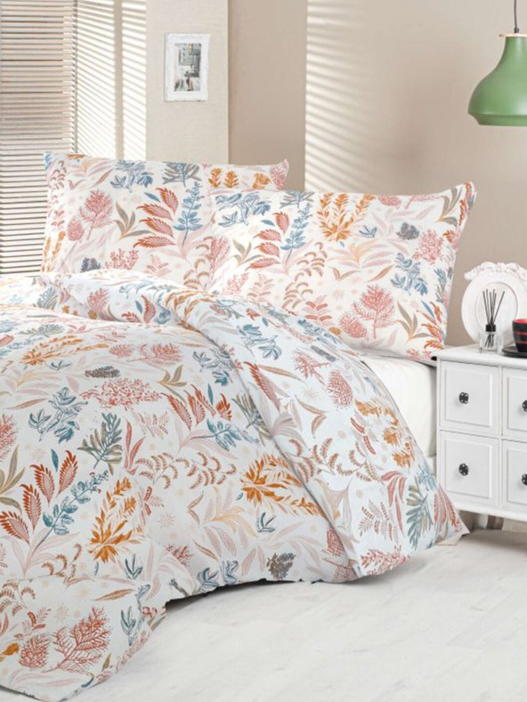 Kvalitex Saténové povlečení Luxury Collection 140x200, 70x90cm Coral garden Kvalitex