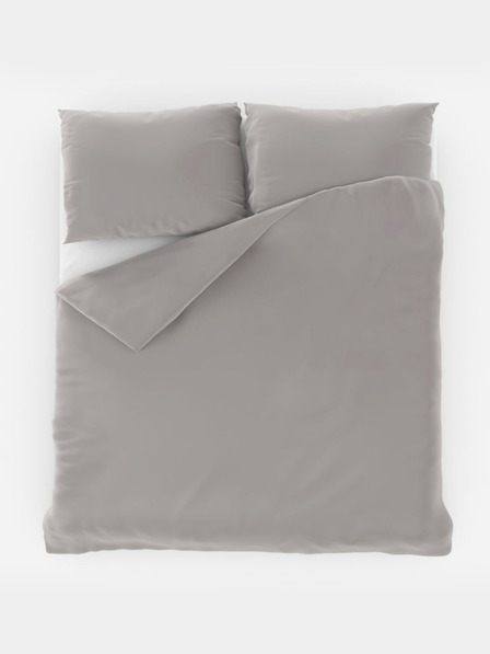 Kvalitex Saténové prodloužené povlečení LUXURY COLLECTION 140x220, 70x90cm světle šedé