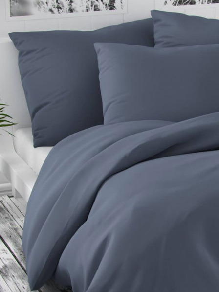 Kvalitex Saténové prodloužené povlečení LUXURY COLLECTION 140x220, 70x90cm tmavě šedé