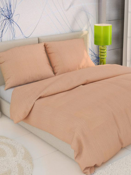 Kvalitex Francouzské krepové povlečení 200x200, 70x90cm lososové Kvalitex