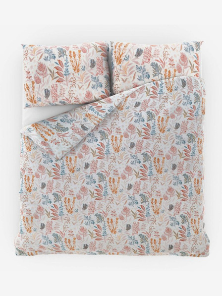 Kvalitex Saténové francouzské povlečení Luxury Collection 1+2, 200x200, 70x90cm Coral garden Kvalitex