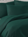 Kvalitex Saténové prodloužené povlečení LUXURY COLLECTION 140x220, 70x90cm tmavě zelené
